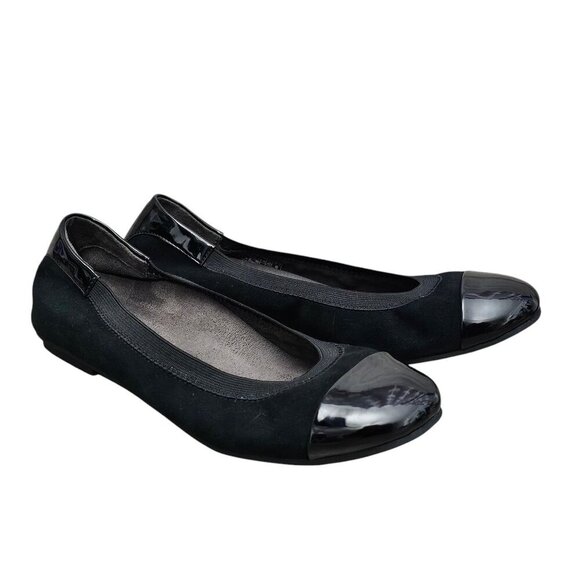 Vionic Women's Spark Tiegan Ballet Flats 359 Black Slip On Shoe - Picture 3 of 11